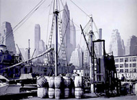 Fulton fish market wharf,1946 