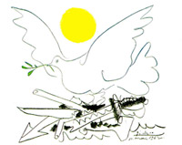 Dove of peace - sun
