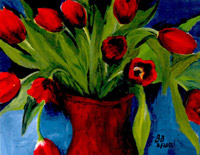 Tulpen in rot